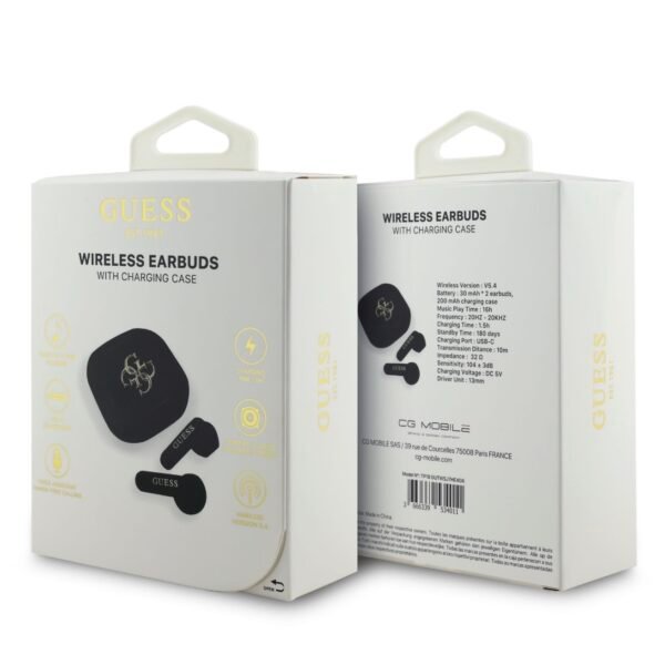 GUESS Interlocking Gold Logo Wireless Earbuds 