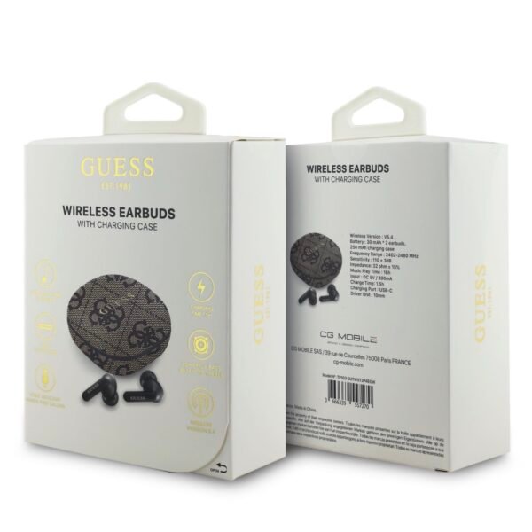 GUESS 4G Monogram Wireless Earbuds with Stem Design